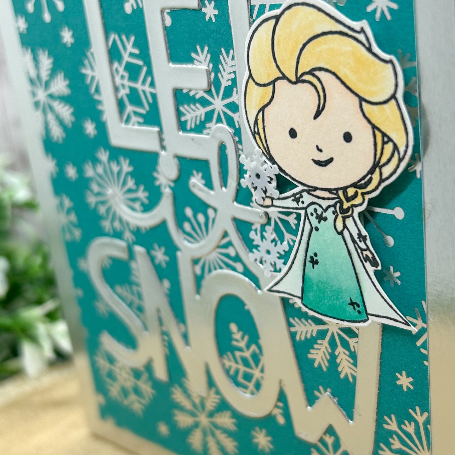 Snow Queen Let It Snow Handmade Character Christmas Card
