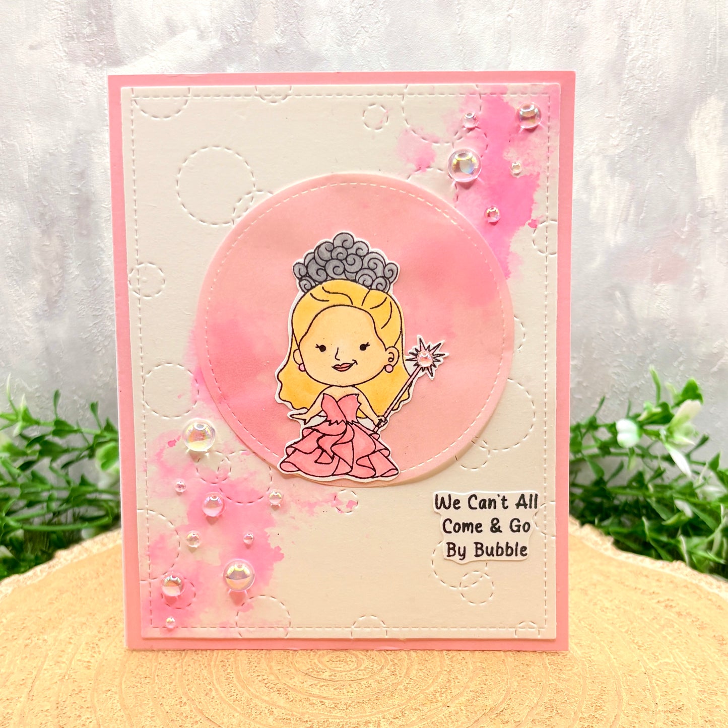 Wicked Pink Witch Handmade Character Card