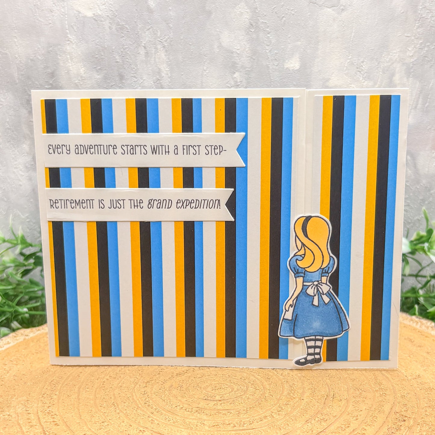 Alice Quote Happy Retirement Handmade Character Card