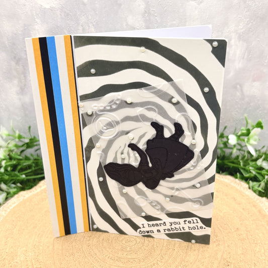 Alice Silhouette Spiral Handmade Character Card-1