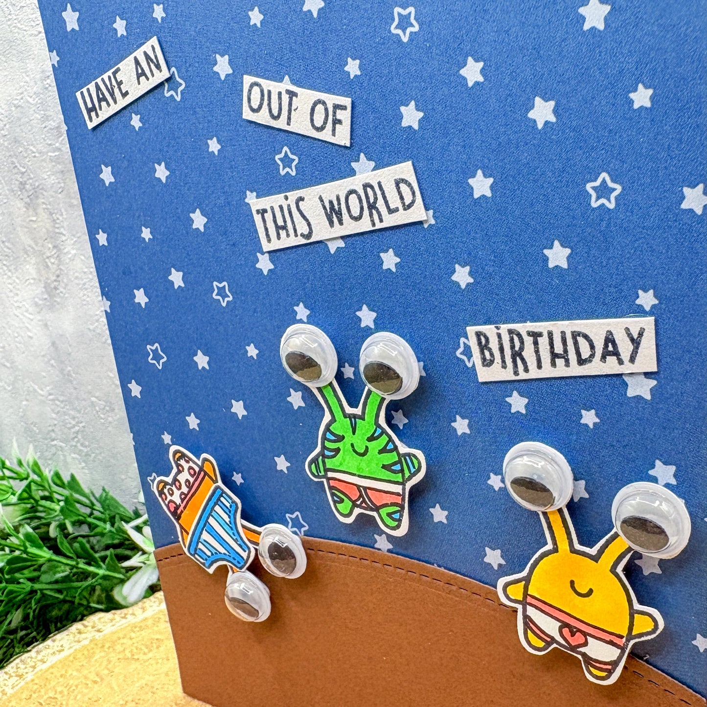 Aliens & Underpants Out Of This World Handmade Birthday Card-2