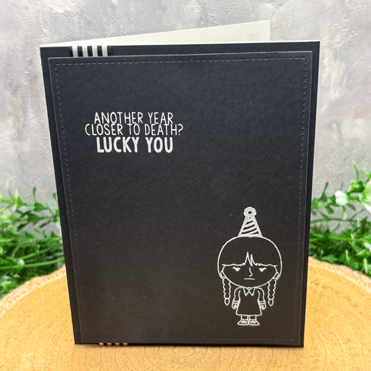 Another Year Closer To Death Handmade Character Birthday Card-1