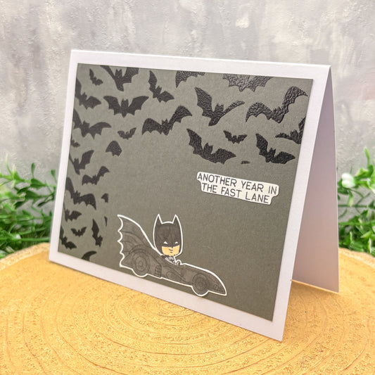 Bat Guy Another Year In The Fast Lane Handmade Birthday Card-1