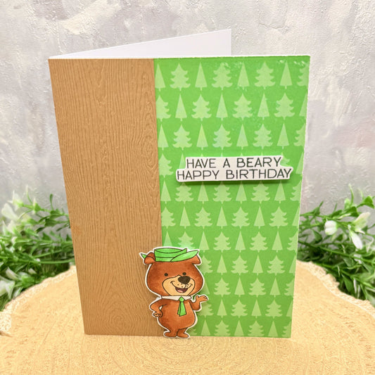 Beary Happy Birthday Handmade Character Birthday Card-1