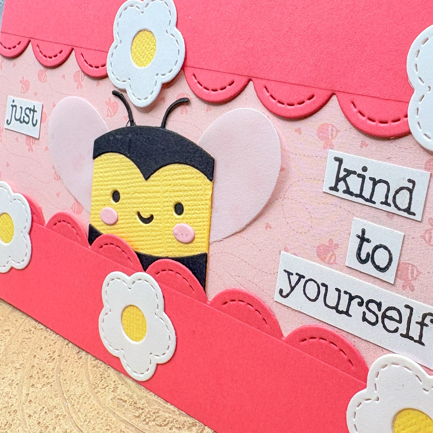 Bee Kind To Yourself Handmade Card-2