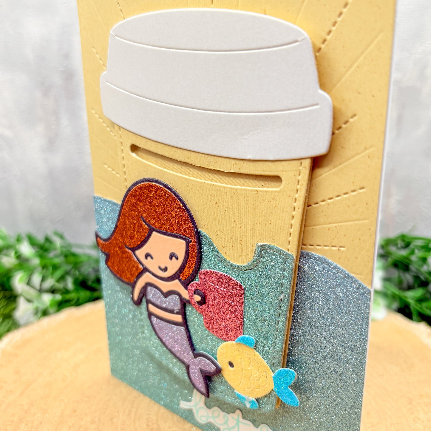 Best Fishes Mermaid Handmade Money Holding Birthday Card-2