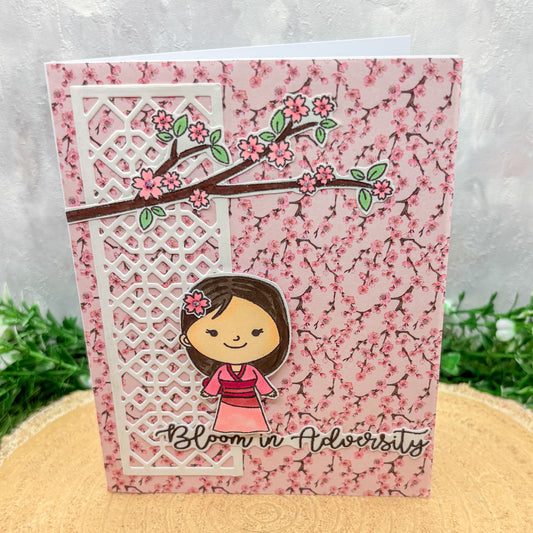Bloom In Adversity Character Themed Handmade Card-1