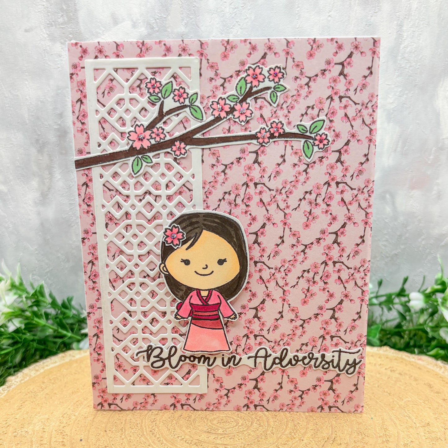 Bloom In Adversity Character Themed Handmade Card