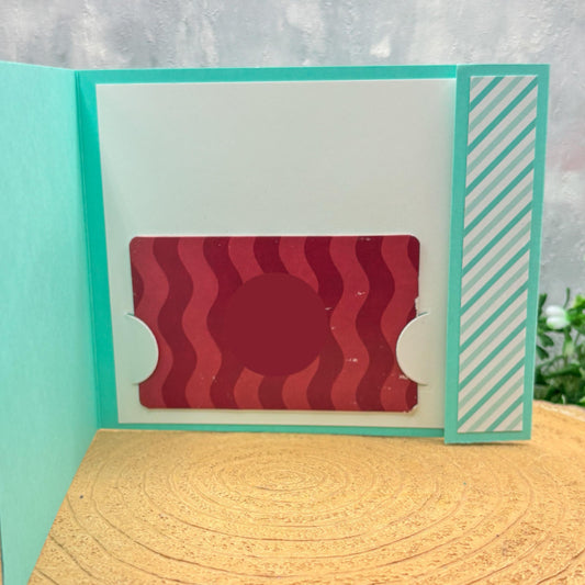 Blue Welcome Little One Handmade New Baby Gift Card Holder Card-1