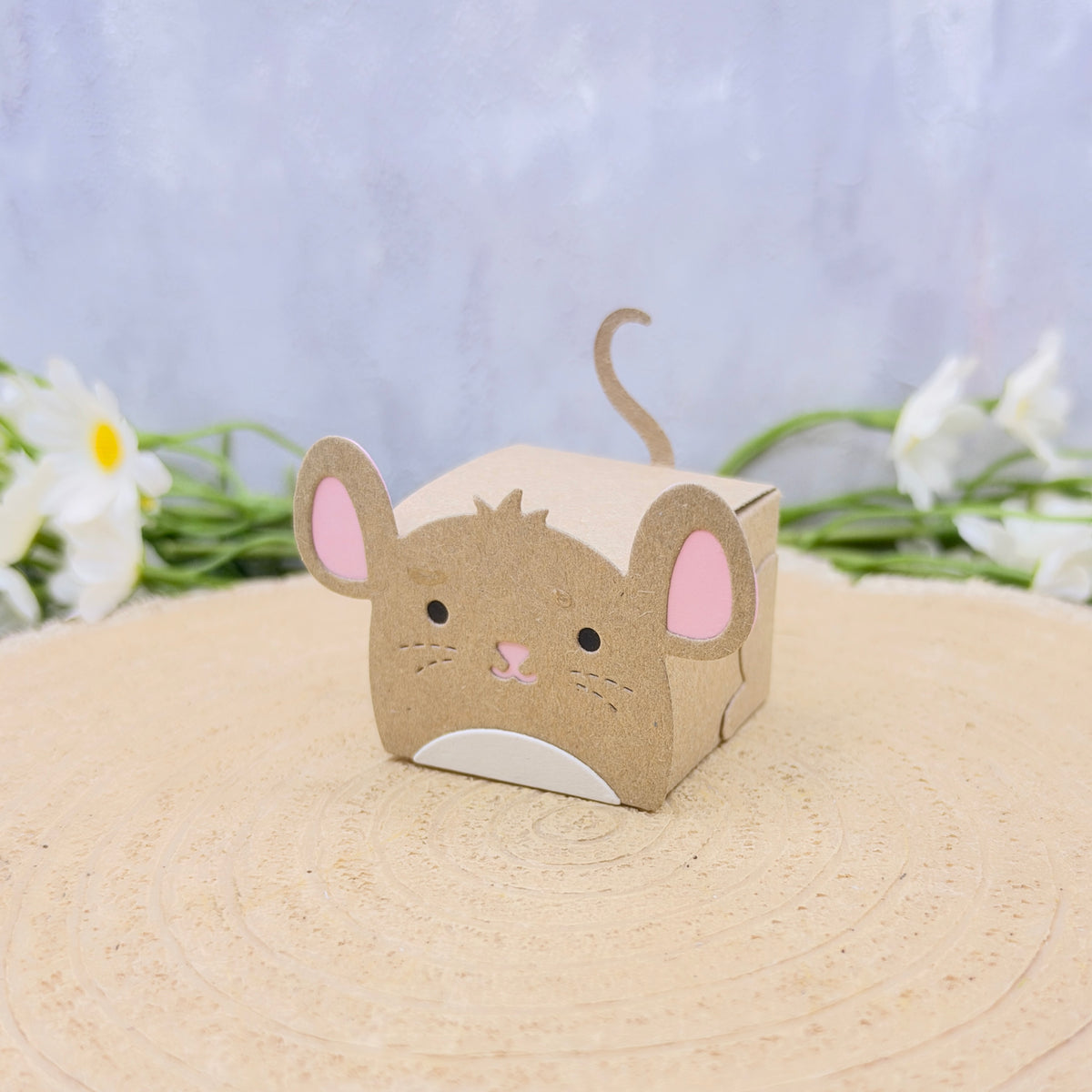 Brown Mouse Miniature Gift Box