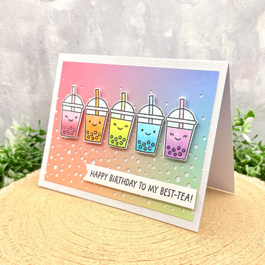 Bubble Tea Best-Tea Best Friend Handmade Birthday Card-1