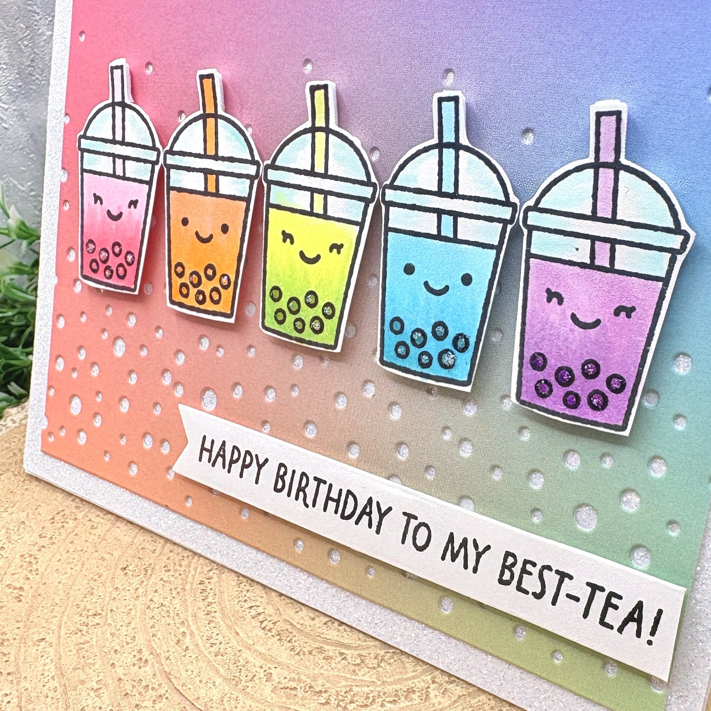 Bubble Tea Best-Tea Best Friend Handmade Birthday Card-2