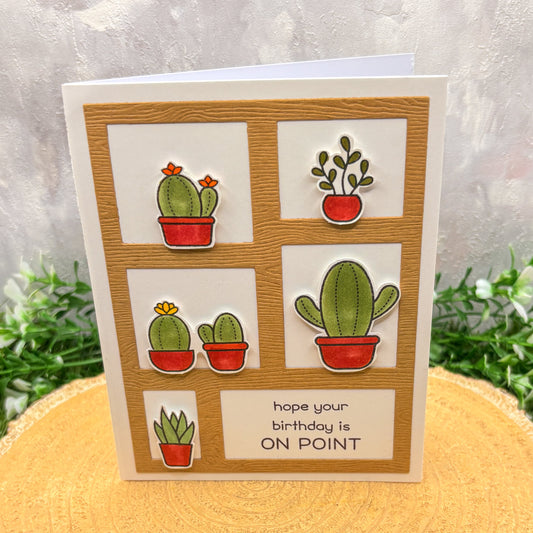 Cactus Hope You're Birthday Is On Point Handmade Birthday Card-1