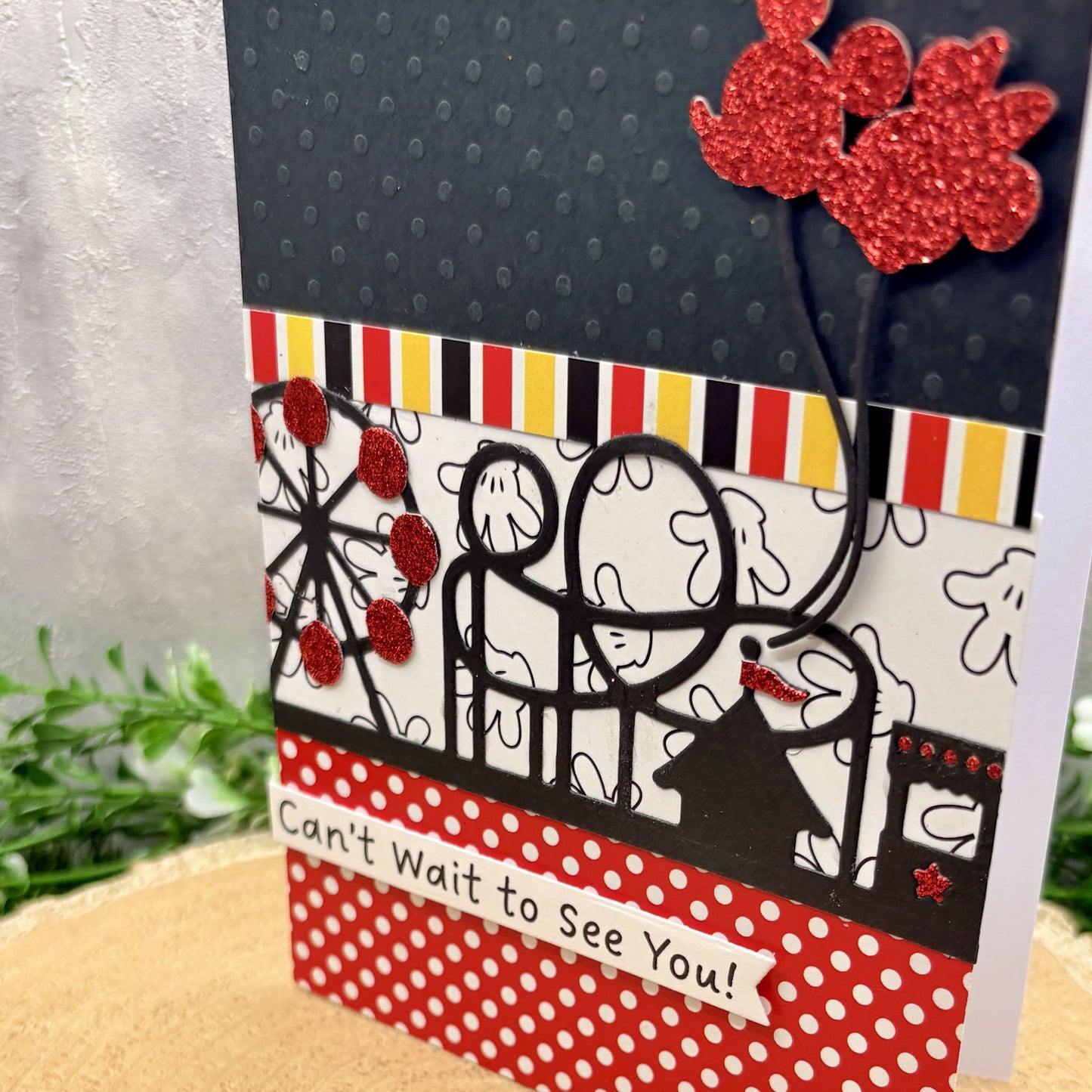 Cartoon Mice Couple Fairground Handmade Character Card-2