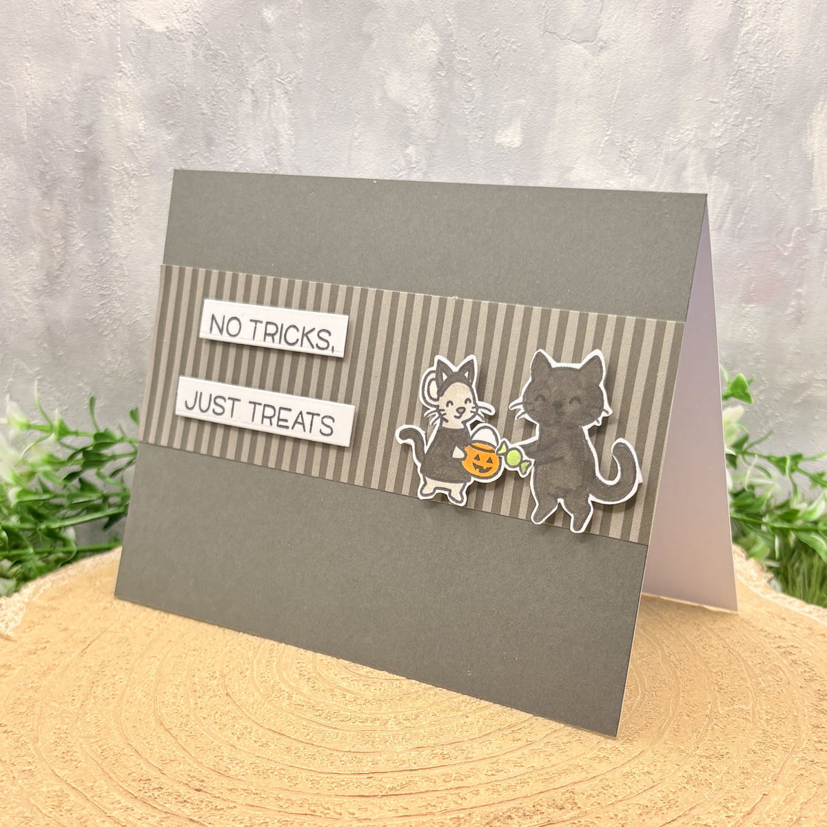 Cats in Costumes Handmade Halloween Card-1