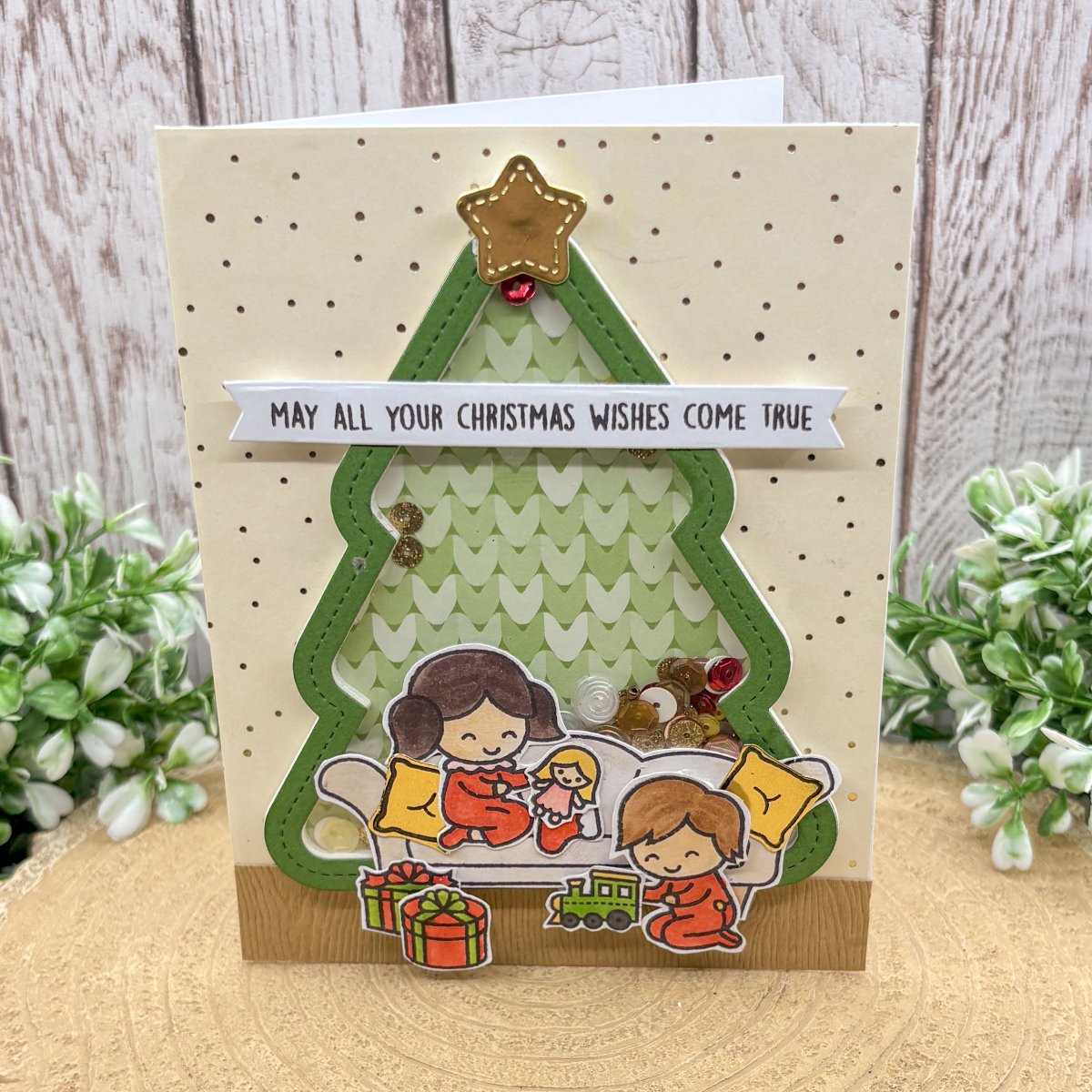 Children Playing Handmade Christmas Shaker Card-1
