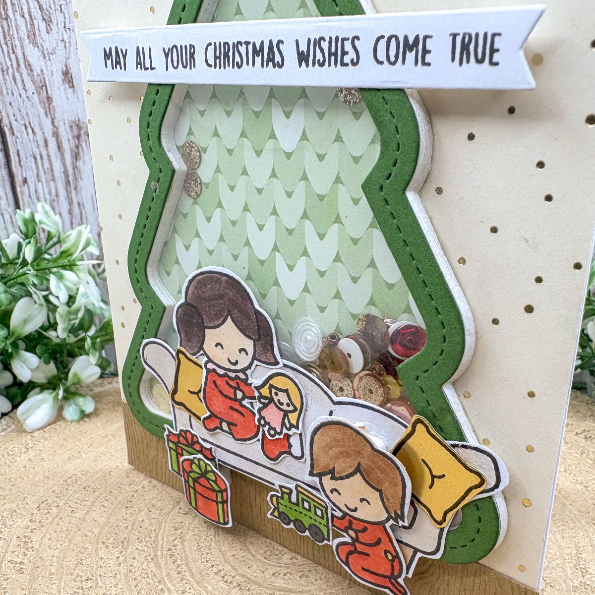 Children Playing Handmade Christmas Shaker Card-2