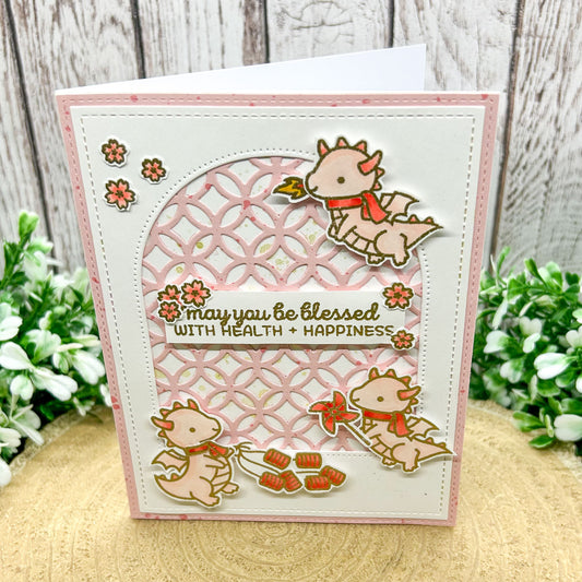 Chinese New Year Dragons Good Luck Handmade Card-1