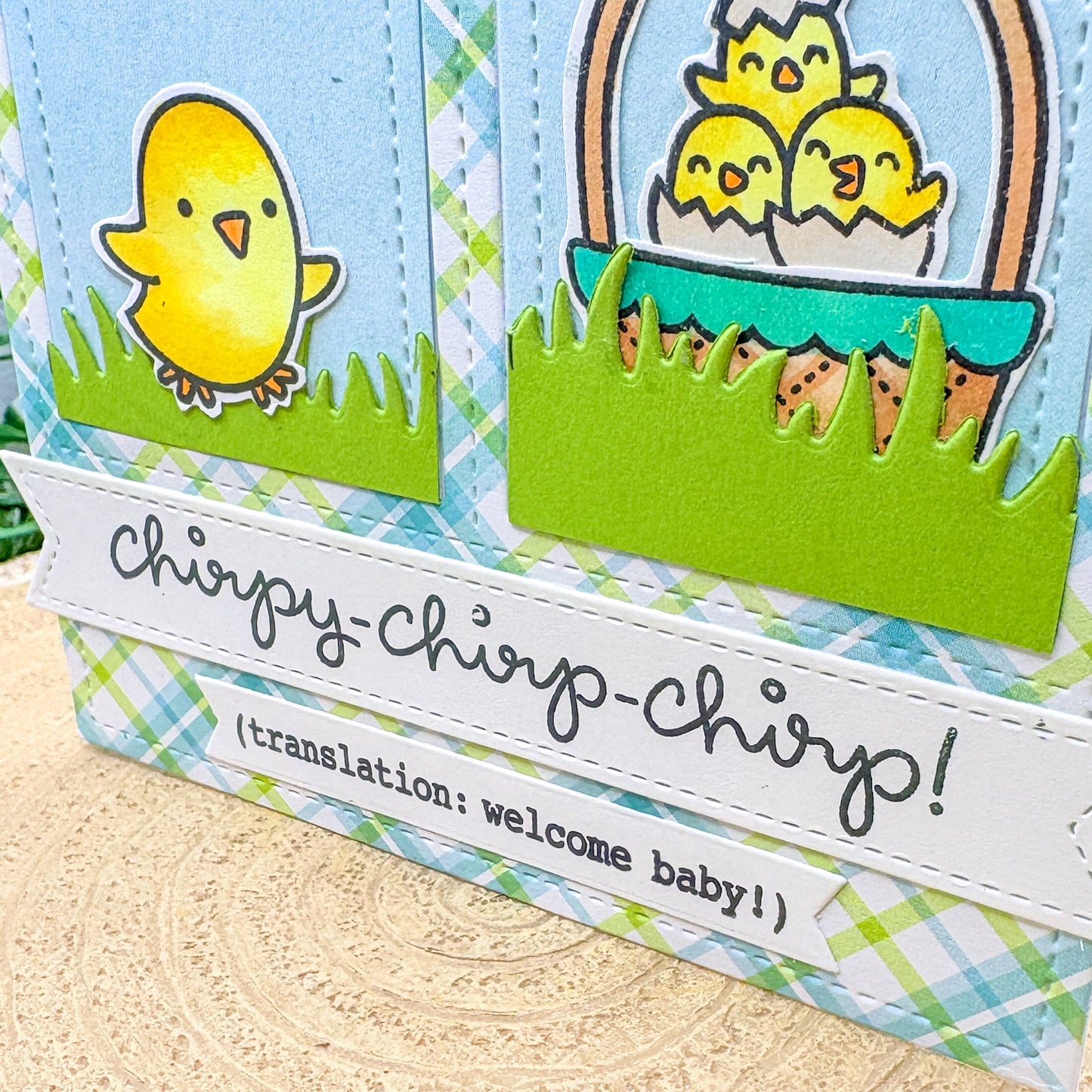 Chirping Chicks Handmade New Baby Card-2