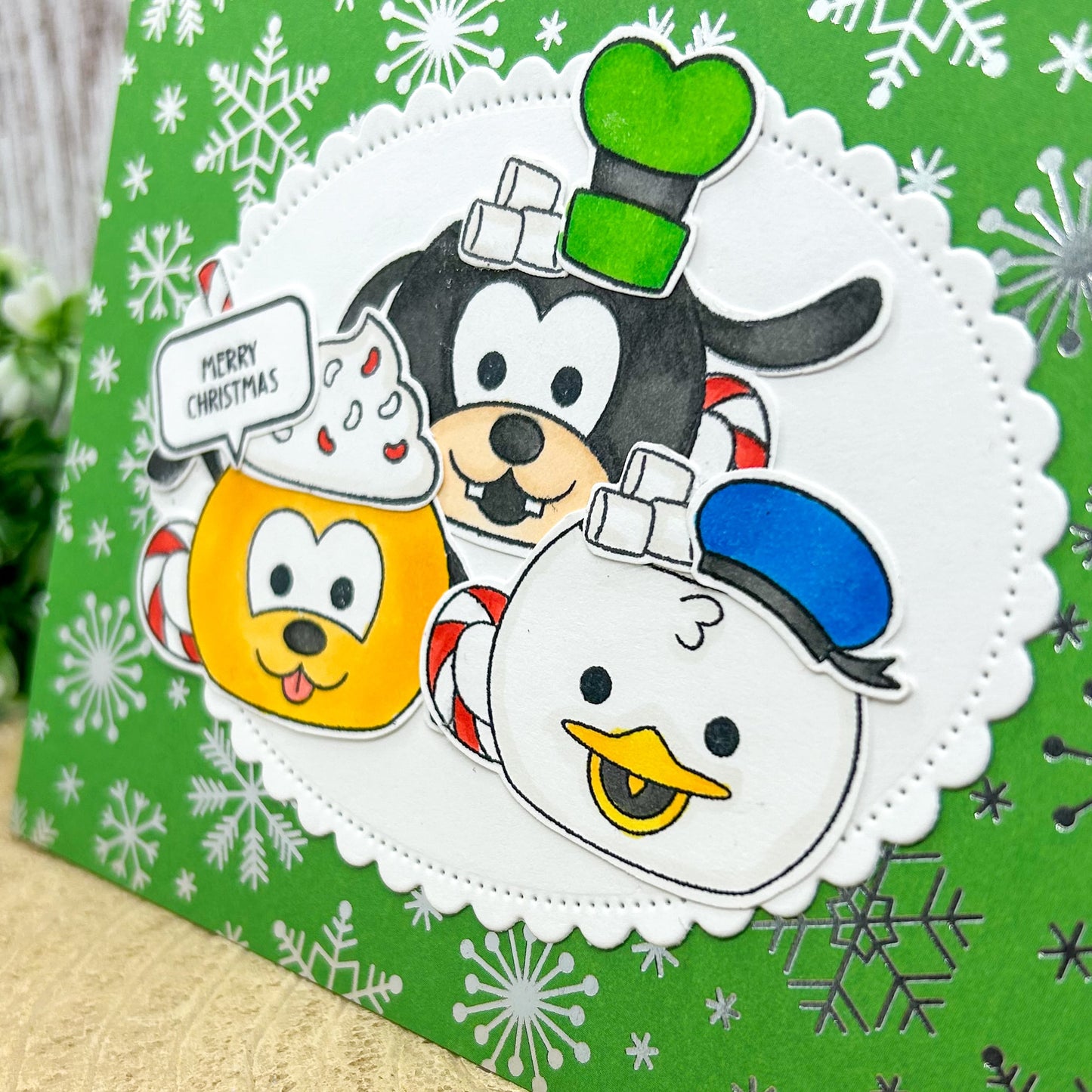 Christmas Cartoon Trio Handmade Christmas Card-2