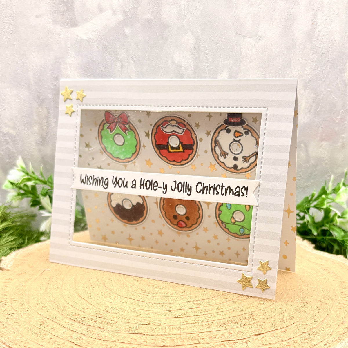 Christmas Donuts Handmade Christmas Card