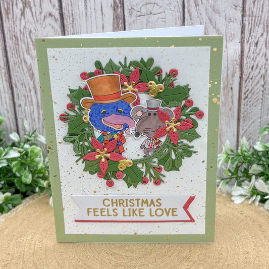 Christmas Puppets Handmade Christmas Card-1