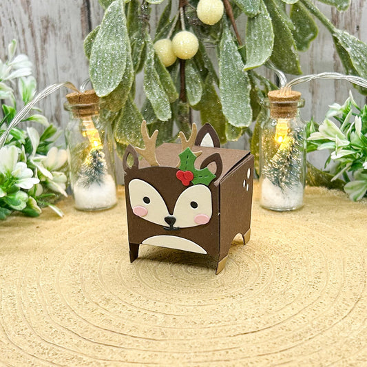 Christmas Reindeer Miniature Gift Box