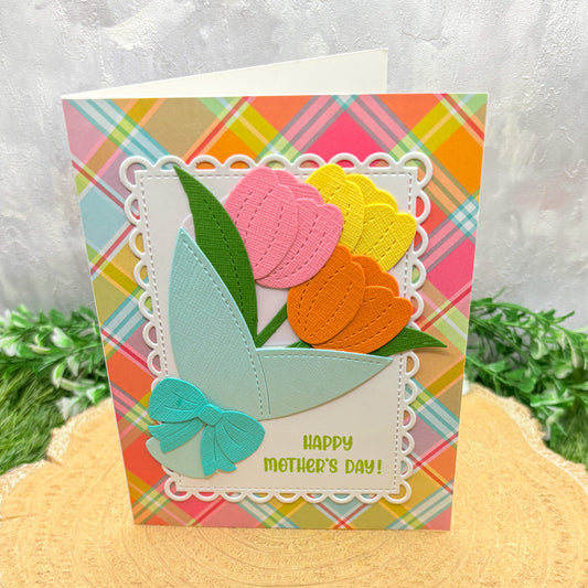 Colourful Flower Bouquet Handmade Mother's Day Card