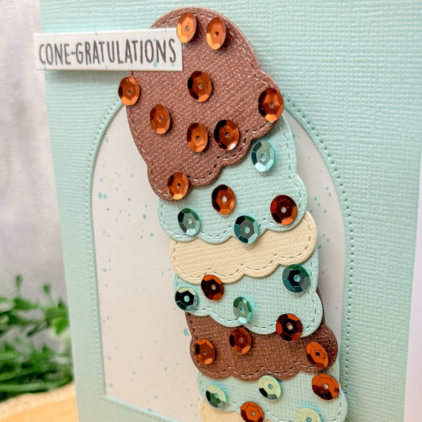 Cone-Gratulations Ice Cream Themed Handmade Congratulations Card-2