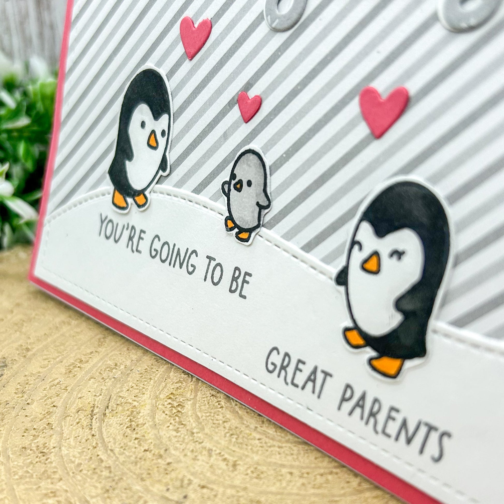 Congrats Great Parents Handmade New Baby Card-2