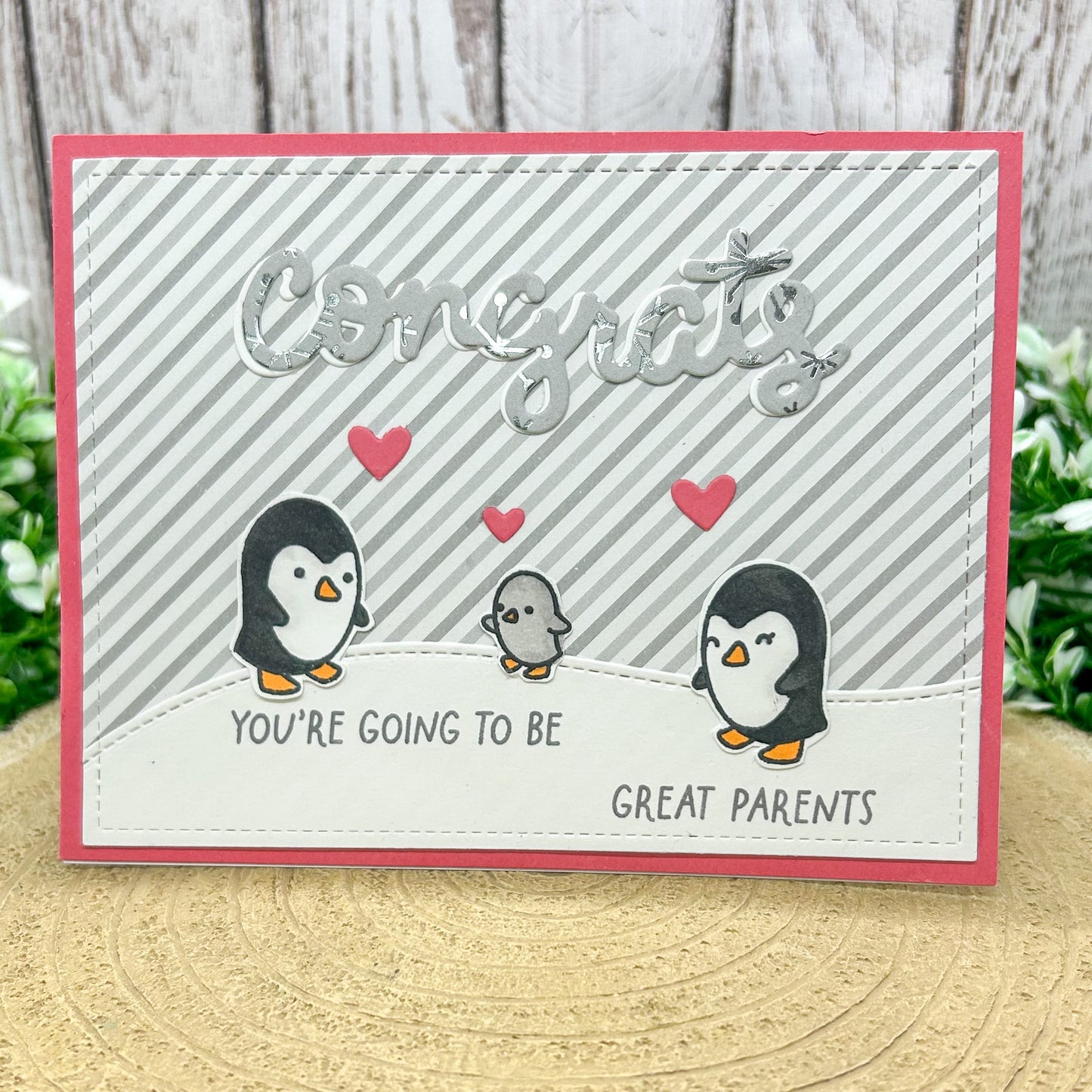 Congrats Great Parents Handmade New Baby Card