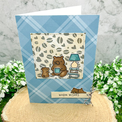 Cosy Bears Warm Wishes Handmade Father's Day Card-1