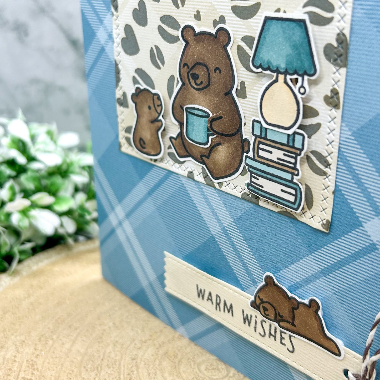 Cosy Bears Warm Wishes Handmade Father's Day Card-2
