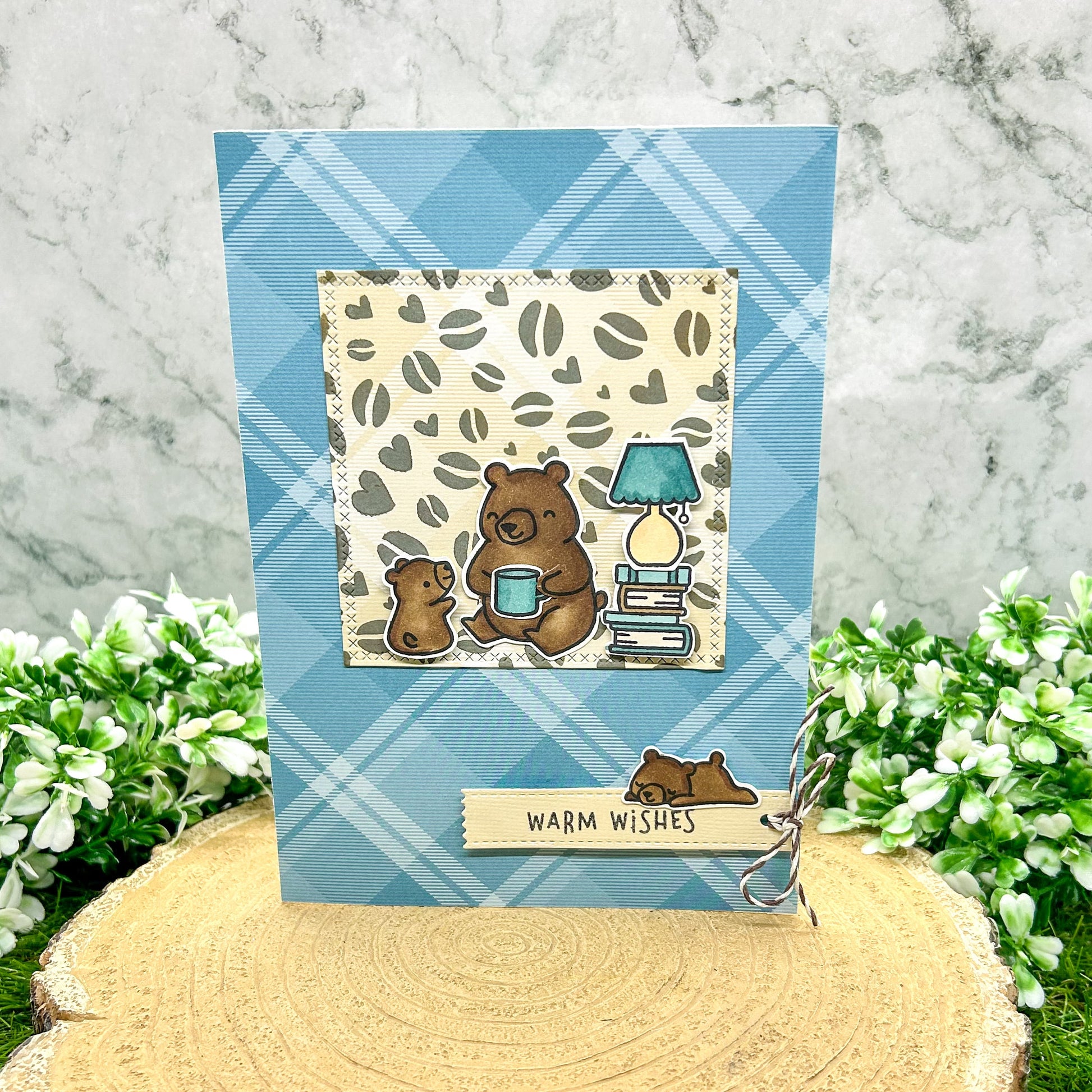 Cosy Bears Warm Wishes Handmade Father's Day Card