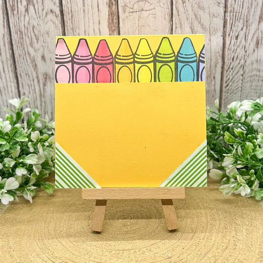 Crayon Box Square Handmade Thank You Card-1