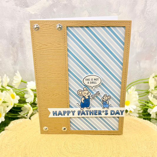 DIY Mouse & Spanner Wrench Handmade Father's Day Card-1