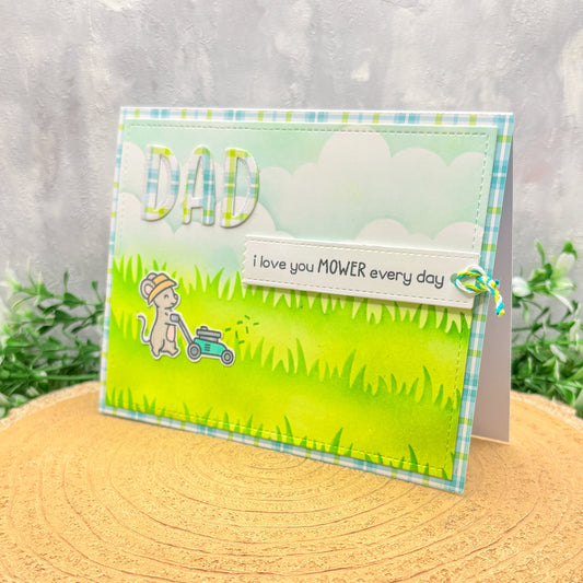 Dad Gardening Mouse Handmade Father's Day Card-1