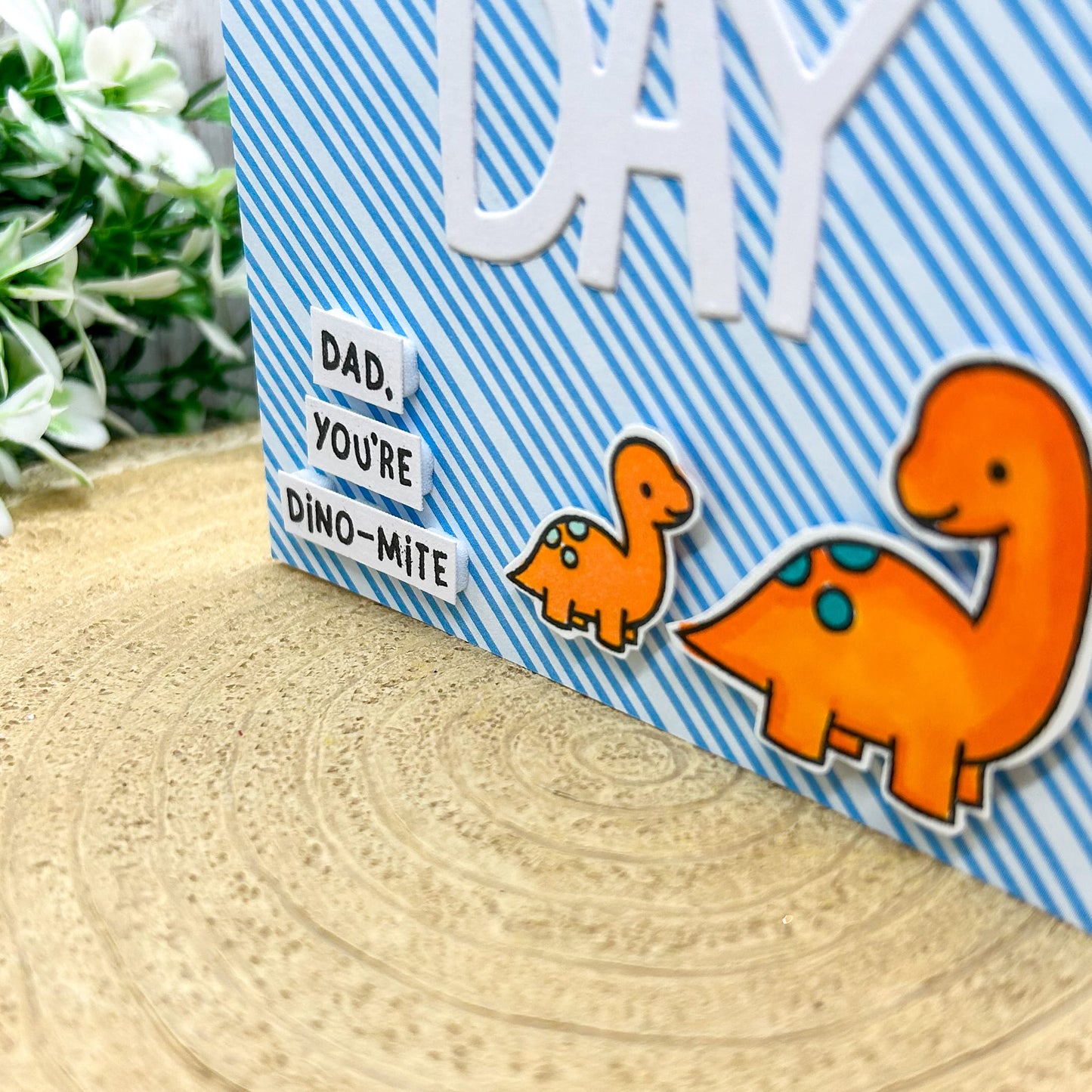 Dad You're Dino-mite! Handmade Father's Day Card-2
