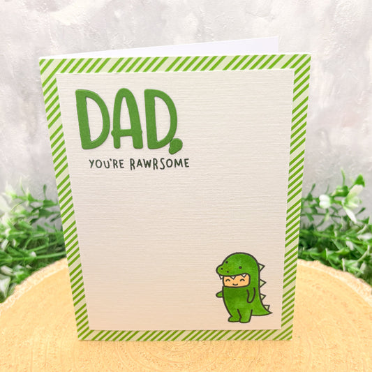 Dad You're Rawsome Handmade Father's Day Birthday Card-1