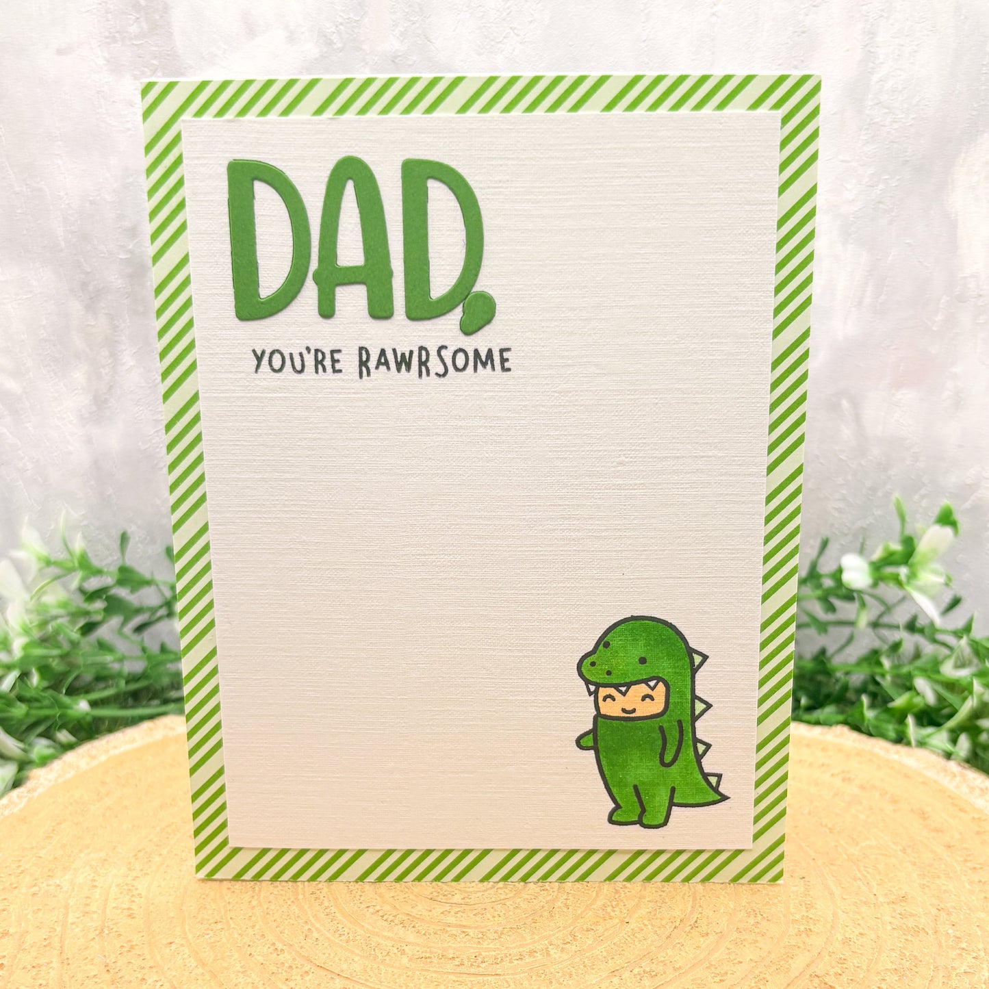 Dad You're Rawsome Handmade Father's Day Birthday Card