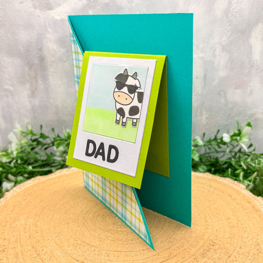 Dad, U R Legen-Dairy Funny Cow Pun Handmade Father's Day Card