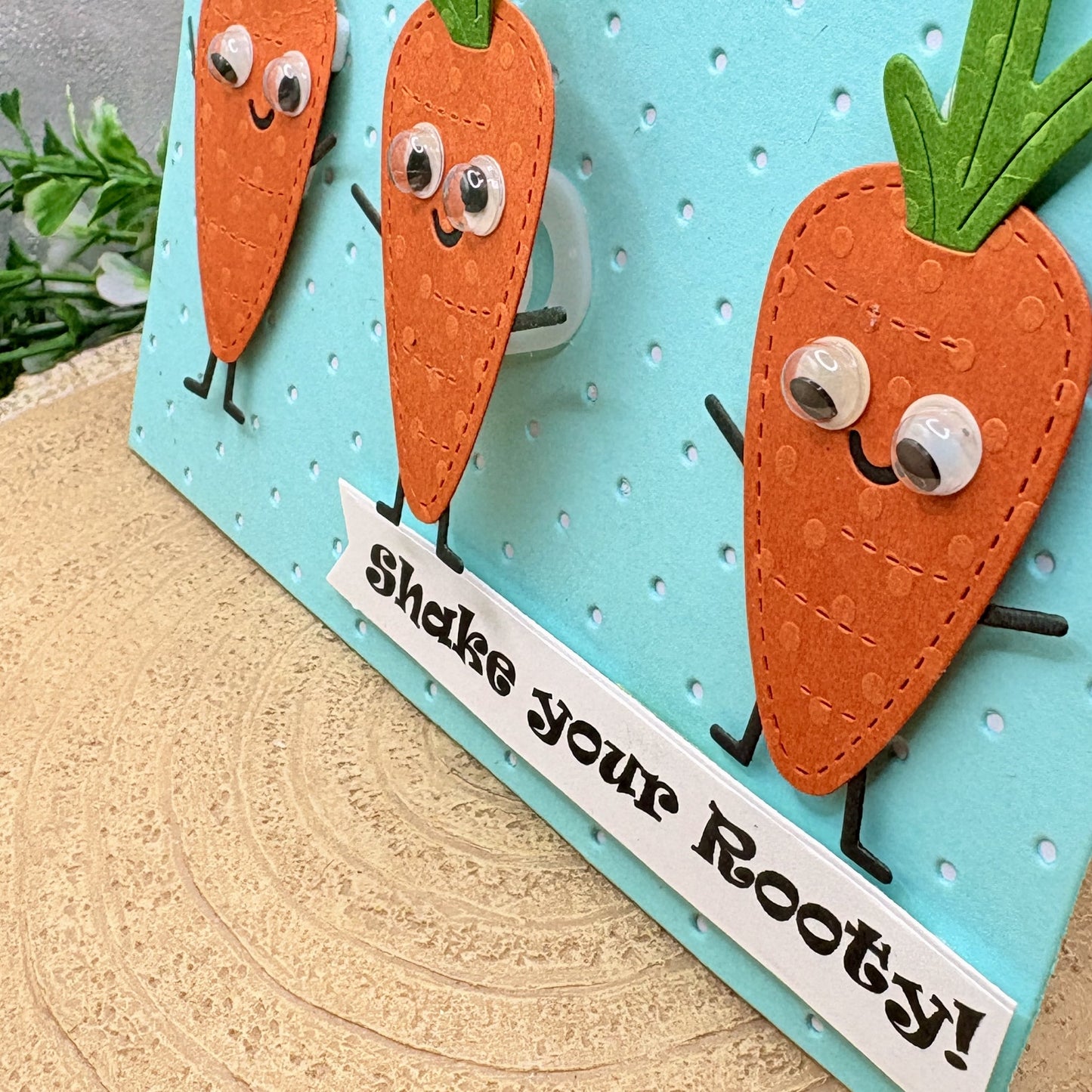 Dancing Carrots Funny Pun Handmade Birthday Card-2