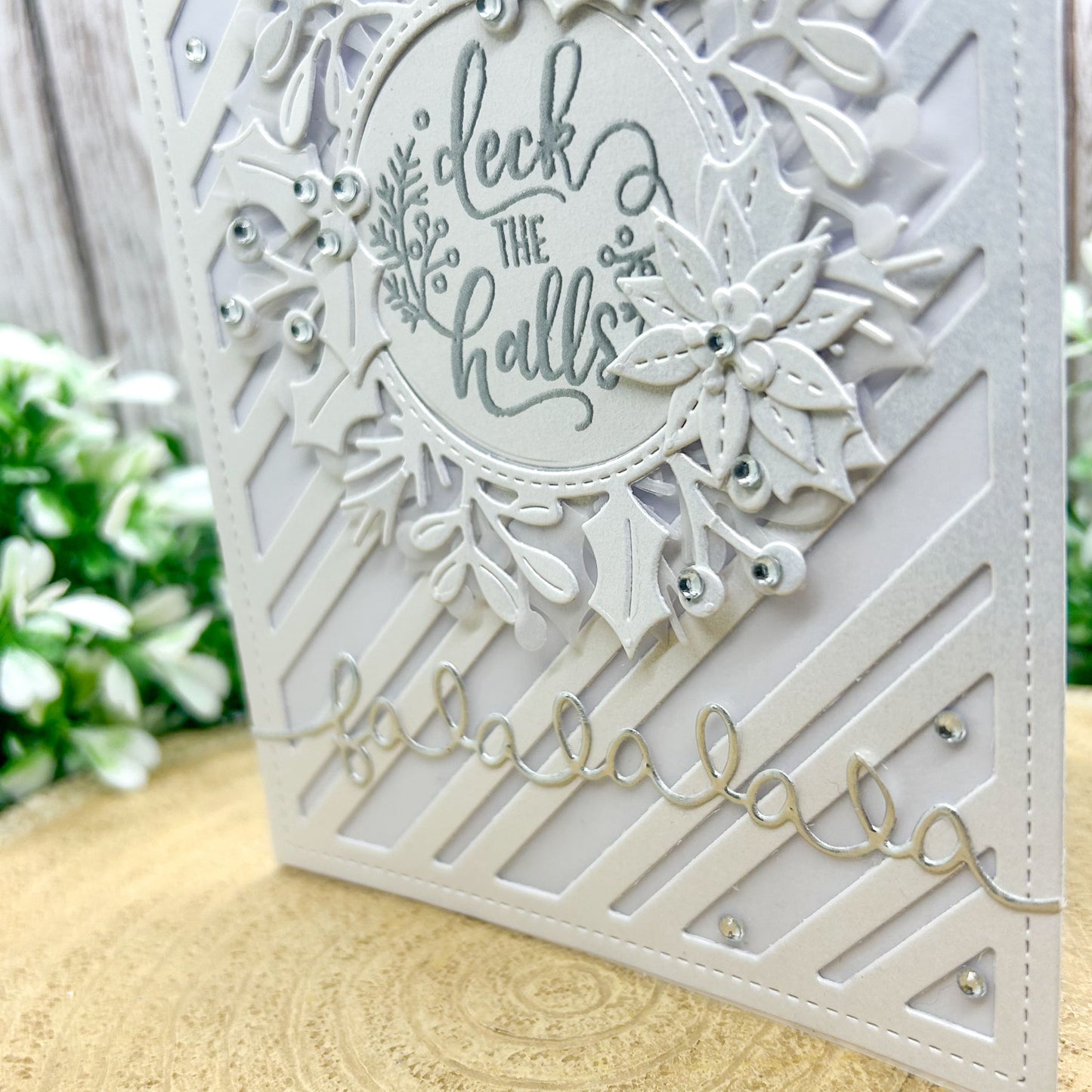Deck The Halls Fa La La La La Handmade Christmas Card