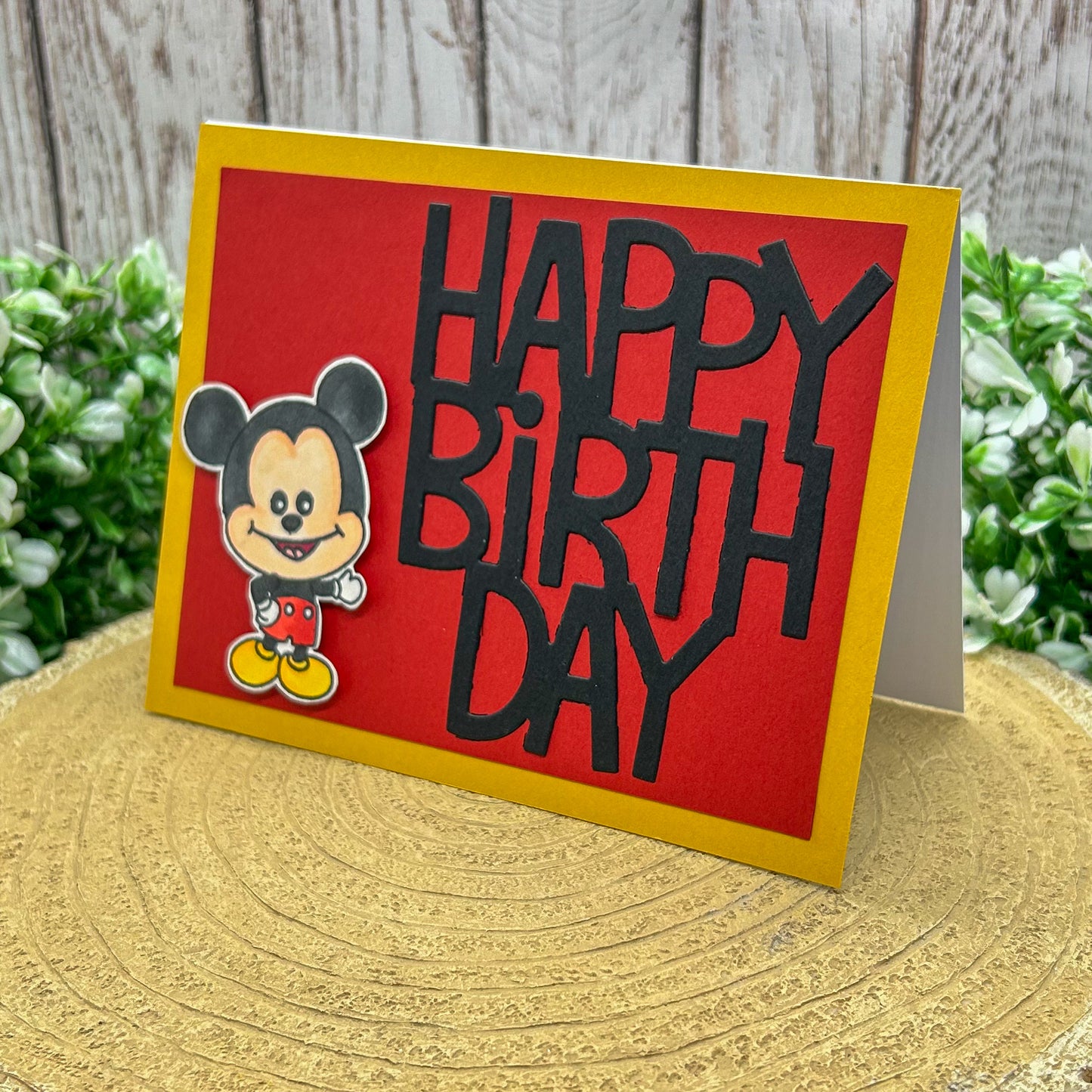 Mouse Boy Handmade Character Birthday Card