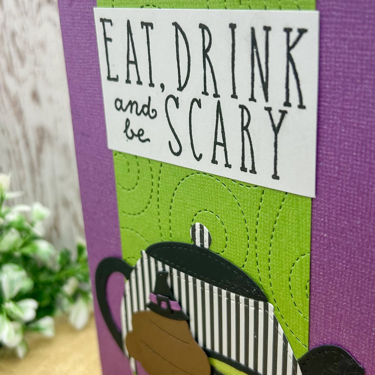 Eat, Drink, Be Scary Handmade Halloween Card-2