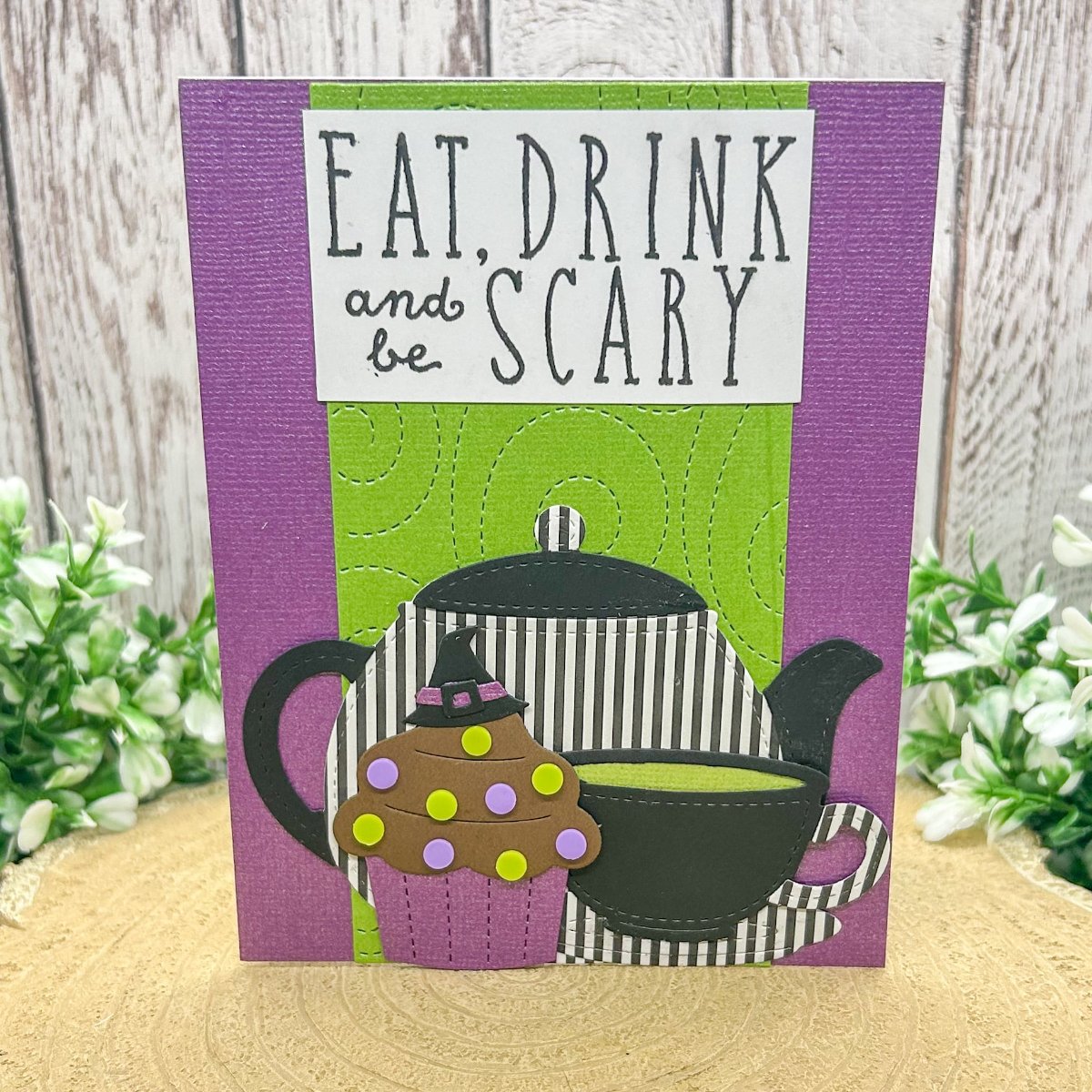 Eat, Drink, Be Scary Handmade Halloween Card
