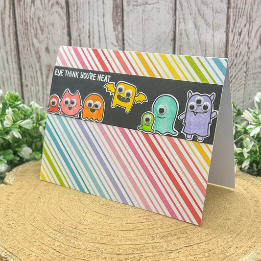 Eye Think You’re Neat Monsters Handmade Card-1