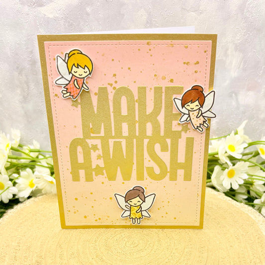 Fairies Make A Wish Handmade Birthday Card-1