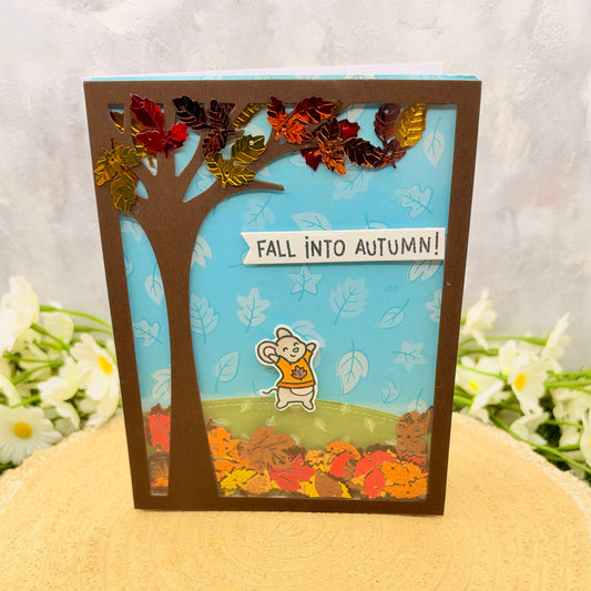 Fall Into Autumn Handmade Shaker Card-1