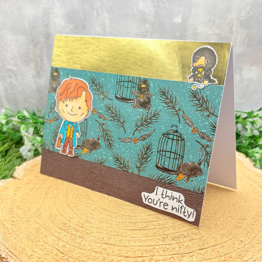 Fantastic Newt You're Nifty Handmade Character Card-1